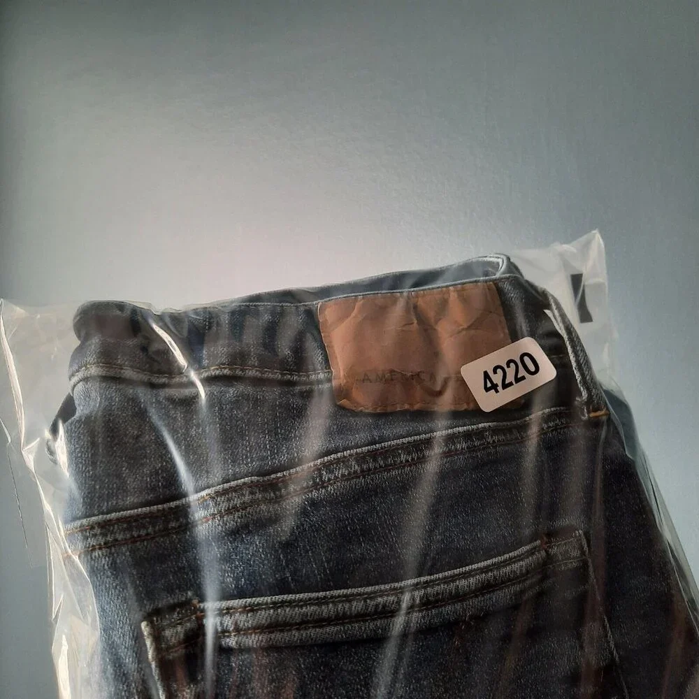 American Eagle Jeans Mens 31x30 Next Level Airflex Slim‎ Distressed Patched Rips